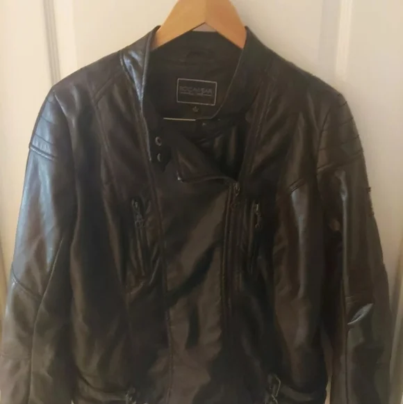 Vintage Womens Rocawear Faux Leather Jacket Coat Black Size L Early 2000’s - Picture 2 of 14